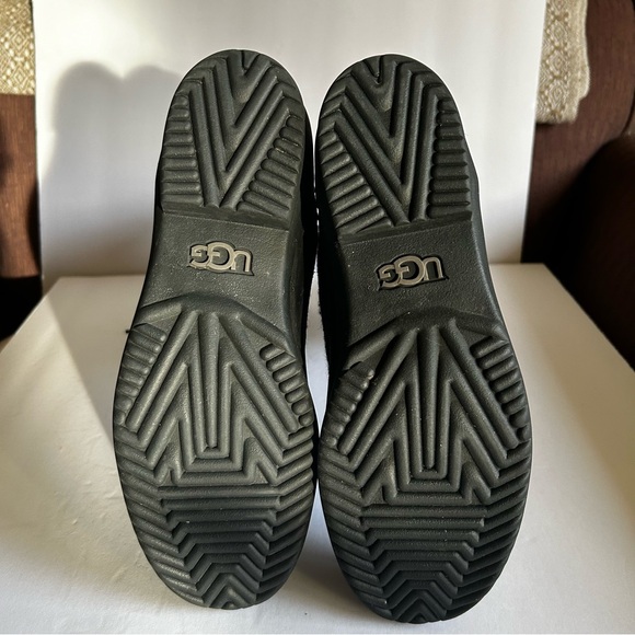 UGG Elvia Black Grey Tall Waterproof Lace Up Boots Size 8 - Picture 11 of 13